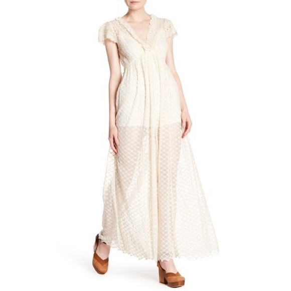 Free People Pants - NWT Free People Cream Lace Jumper Size XS
